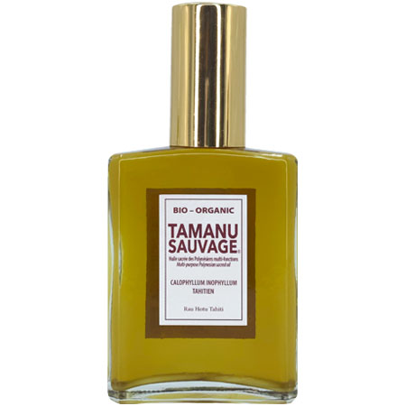 TAMANU SAUVAGE BIO Huile de Soins 120ml verre spray 