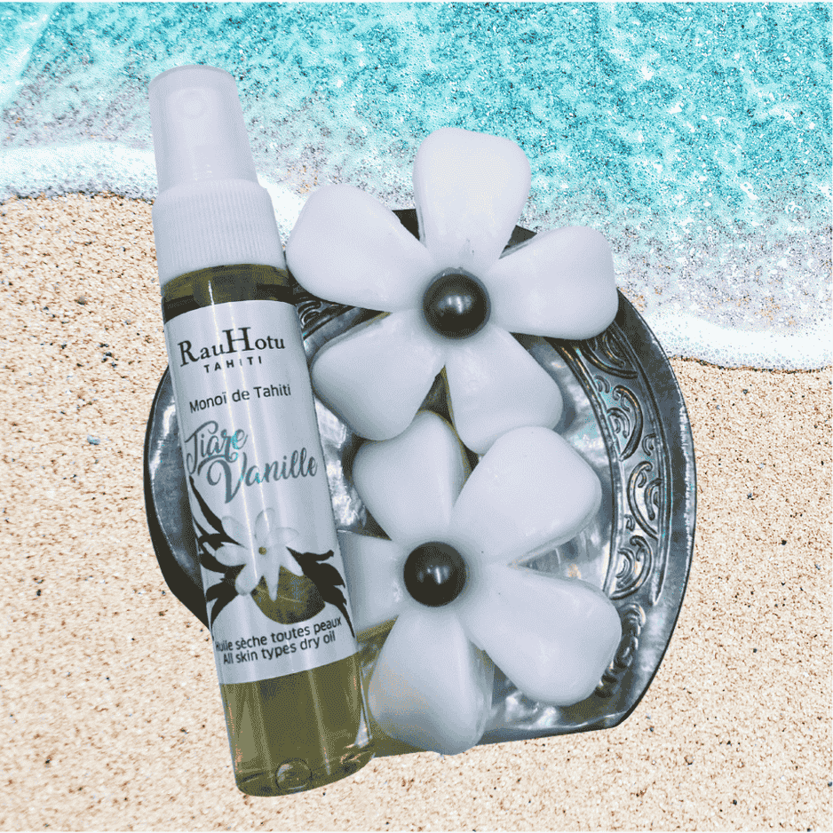 HEIURA Coffret 1 Monoi perle 30ml + 2 savons fleur perle + 1 nacre gravée 