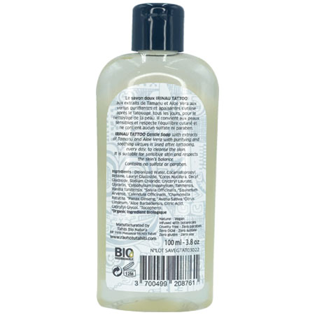 IRINAU TATTOO SAVON DOUX LIQUIDE ORIGINAL 100 ml