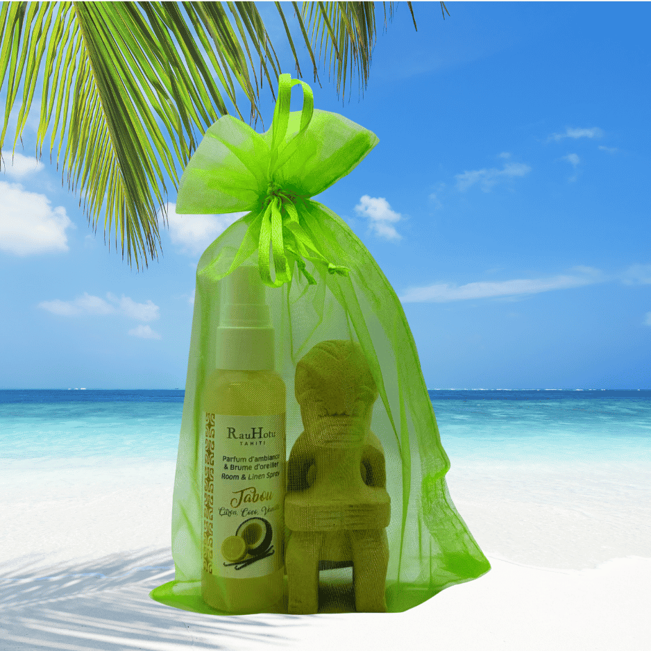 HEINOA : 1 tiki sable & 1 parfum ambiance Tabou 60ml spray 