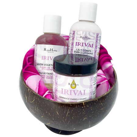 Coffret IRIVAI 100ml (gommage, lait corps, savon végétal) 