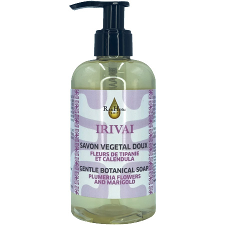 IRIVAI Savon végétal doux fleurs de Tipanié 250ml